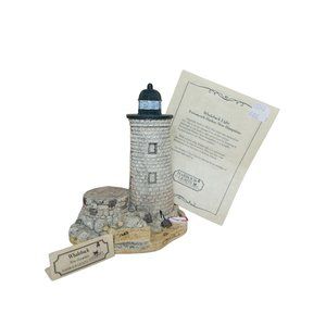 Harbour Lights Whaleback NH HL 127 1991 1482/5500 COA ID Lighthouse Grey Stone